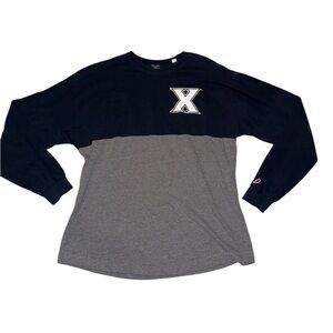 Xavier University Women’s Long Sleeve Color Block Shirt Size Medium